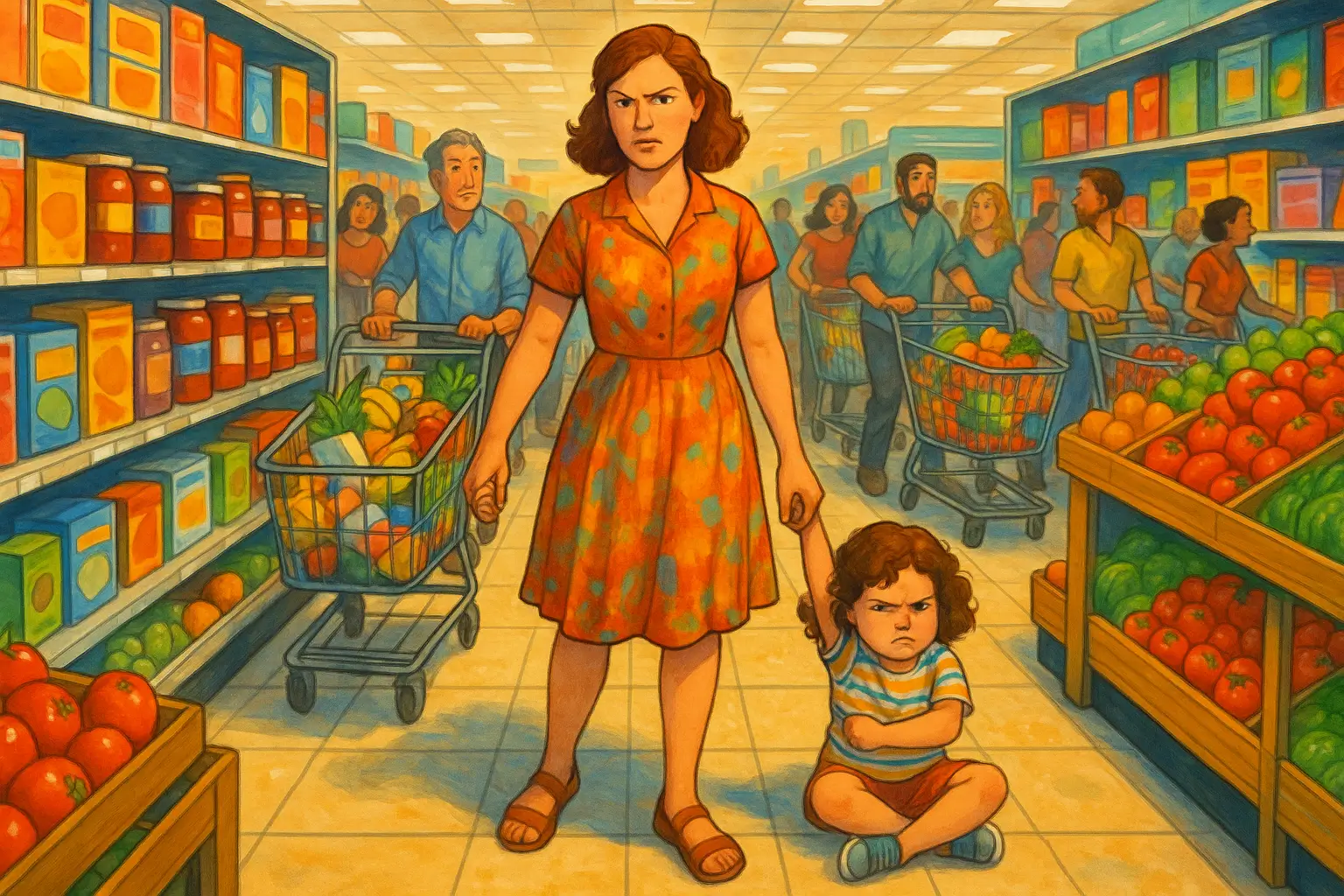 Come gestire i capricci al supermercato senza impazzire